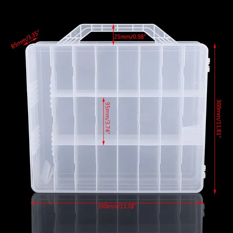

Universal Nail Polish Holder Organizer for 48 Bottles Adjustable Dividers Space DXAC