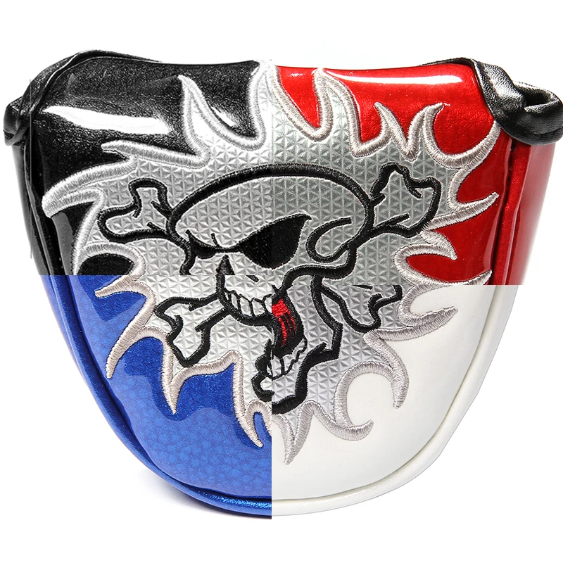 

Siranlive Golf Multi-colors Skull Head Cover Putter Cover with Magnetic Closure Golf Headcover Free Shipping