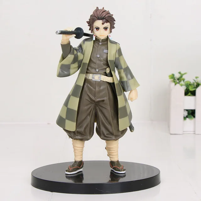 Шоколад KIMETSU NO YAIBA Tanjirou Nezuko DXF фигурка 16 см Kamado Tanjirou ПВХ Demon Slayer Kimetsu фигурка модель куклы игрушка - Цвет: Шоколад