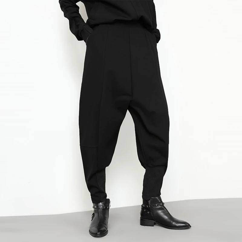 black GWY2354 XITAO тонкие черные длинные штаны для женщин с длинным карманом с эластичной резинкой на талии, новинка года, Элегантные корейские модные шаровары GWY2354 - Color: black GWY2354