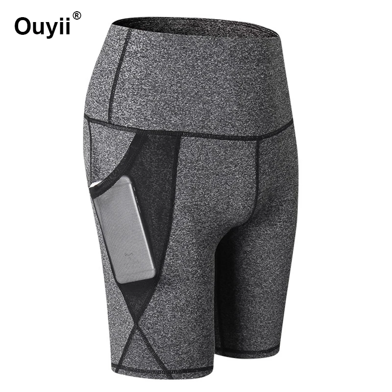 Шорты для занятий йогой и фитнесом женские быстросохнущие Леггинсы Спортивные штаны компрессионное белье шорты спортивные Леггинсы для бега с карманом