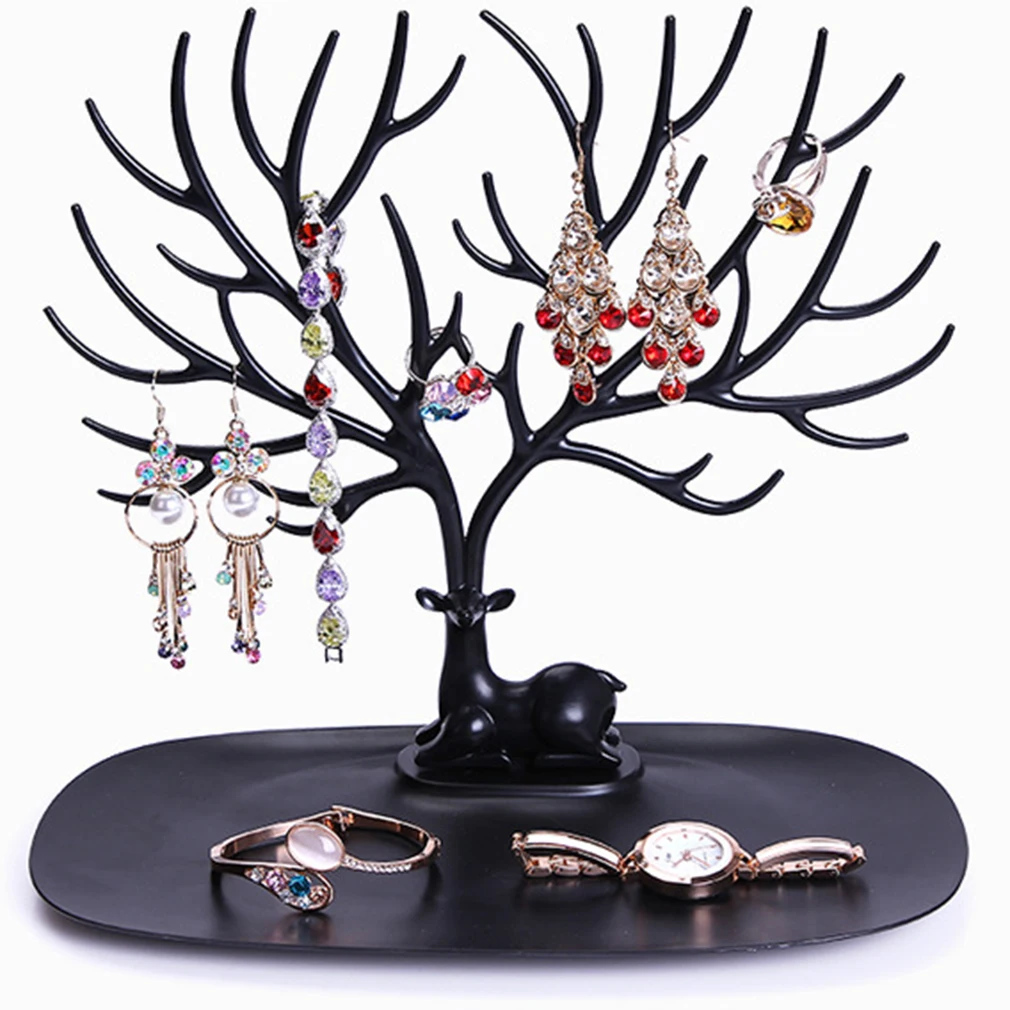 

Stylish Portable Practical Retro Bird Tree Jewelry Display Bracelet Necklace Ring Earring Tree Stand Holder Show Rack Container