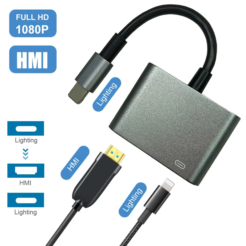 AV HD HDTV tv видео аудио цифровой кабель адаптер для iPhone на HD-MI конвертер Совместимость для Lightning цифровой av-адаптер
