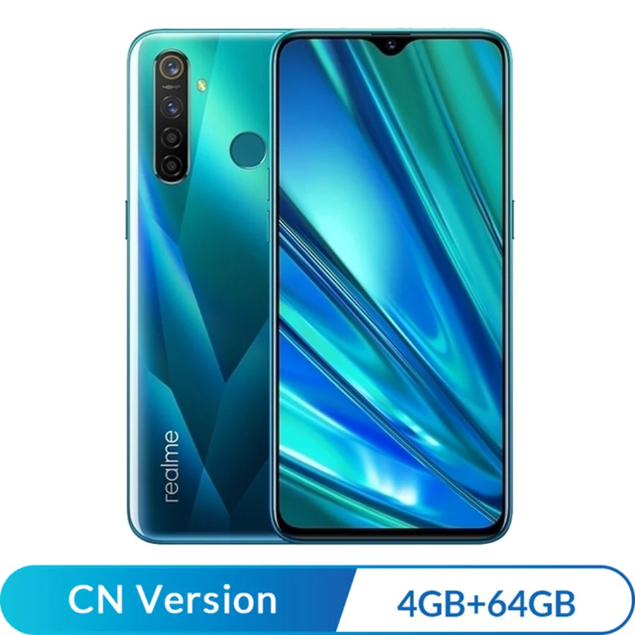 4GB 64GB Green CN версия OPPO REALME Q 6,3 ''Dewdrop 6 ГБ 64 Гб Восьмиядерный процессор Snapdragon 712AIE 48MP четырехъядерный камера VOOC 20 Вт быстрое зарядное устройство мобильный телефон - Color: 4GB 64GB Green