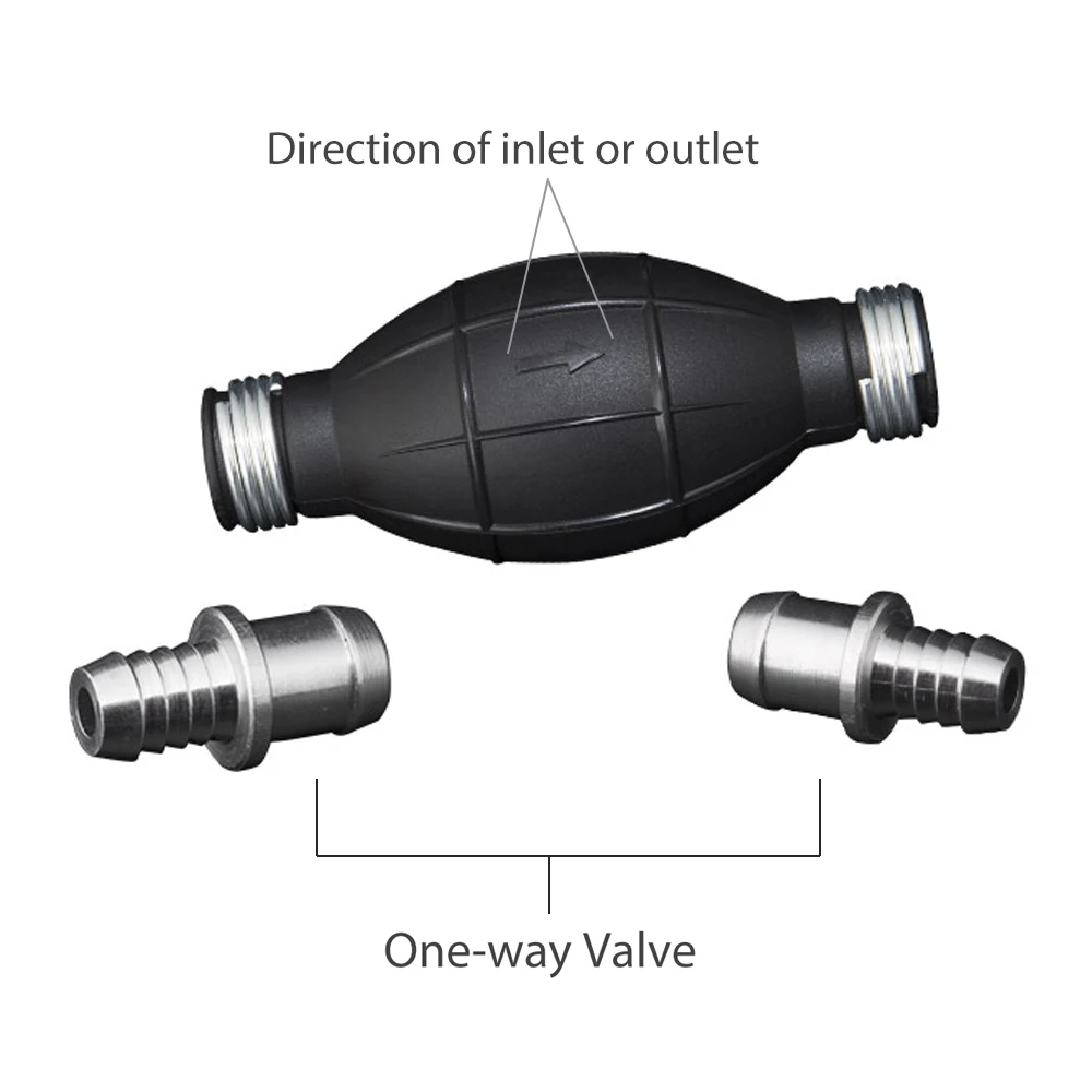 15 мм топливный насос Масляный шланг трубка Сферический резиновый односторонний клапан ручной обжатый рыбий бак насос водяной двигатель с трубой автомобильные аксессуары