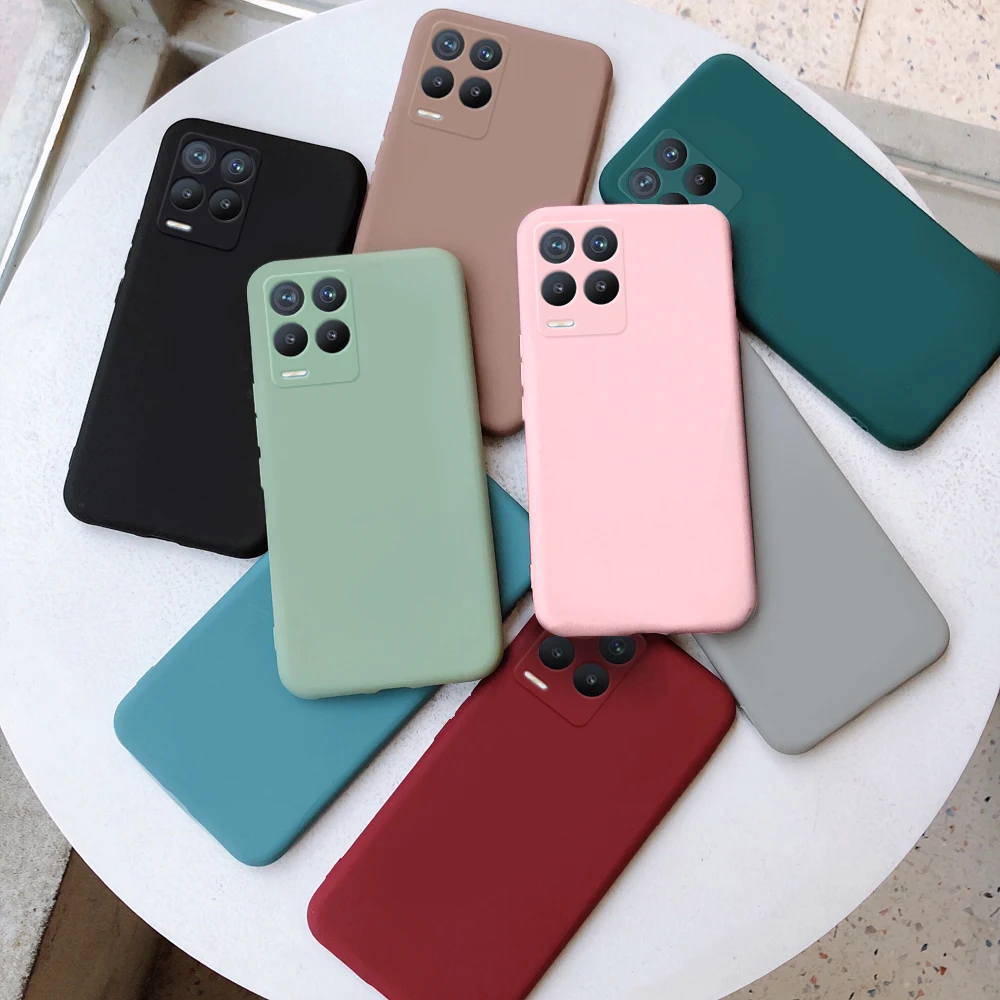 Funda para realme 8 pro de 6,4 pulgadas, carcasa fina mate suave de tpu sin huella dactilar