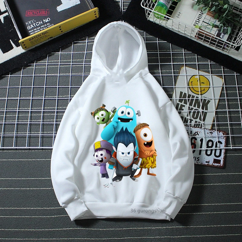 

newly children’s hoodie funny cartoon onekiz the spookiz graphic print boys hoodies fashion harajuku cute girls sweatshirt