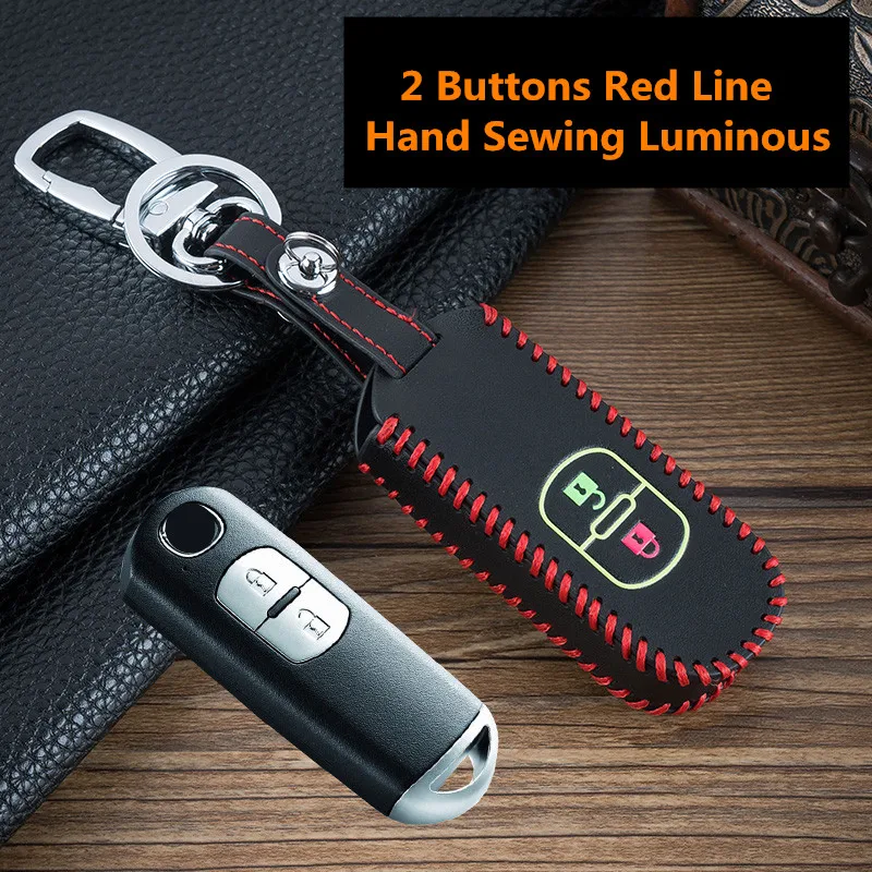 Luminous-Leather-keychain-Car-Remote-Key-Case-Cover-For-Mazda-6-Mazda-3-Axela-Atenza-CX (1)