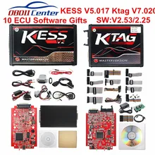 KTAG V7.020 главный K-TAG 7,020 KESS V2 5,017 красный PCB евро ECU чип тюнинговый инструмент K тег полный адаптеры OBD2 ECU программист GPT