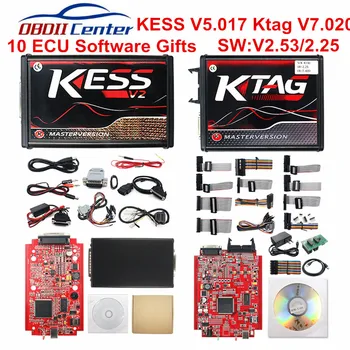 

2019 KTAG V7.020 Master K-TAG 7.020 KESS V2 5.017 Red PCB Euro ECU Chip Tuning Tool K TAG Full Adapters OBD2 ECU Programmer GPT
