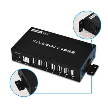 

Sipolar metal 7 Ports USB 2.0 Charger Hub Multi Port USB Splitter With 12V 3A Power Adapter LED Indicator Mounting Bracket