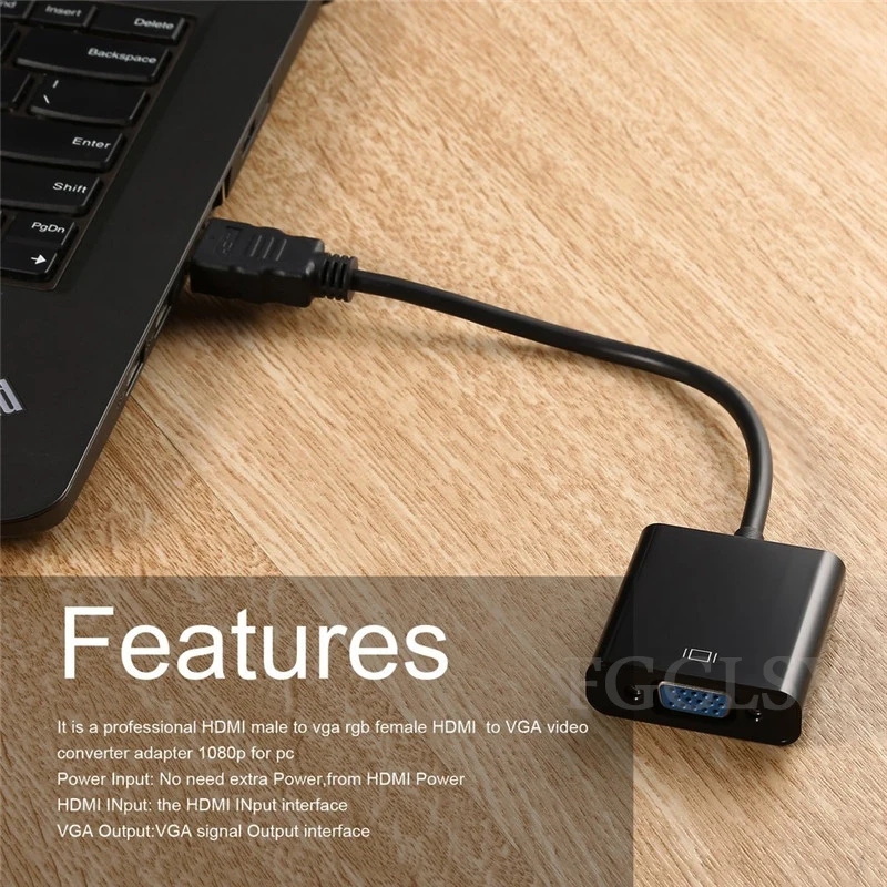 FGCLSY адаптер hdmi-vga конвертер Male To Famale 1080P цифровой аналоговый видео аудио адаптер для ПК ноутбука планшета к ТВ