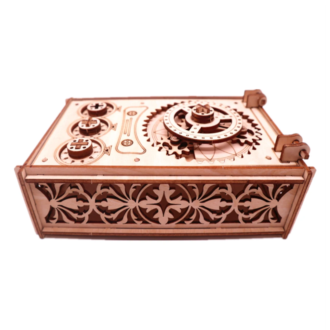 Объемный органный ящик с паролем для хранения сокровищ деревянные механические