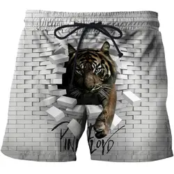 2019 новые пляжные шорты с принтом тигра мужские шорты быстросохнущие мужские пляжные шорты забавные брюки Прямая поставка