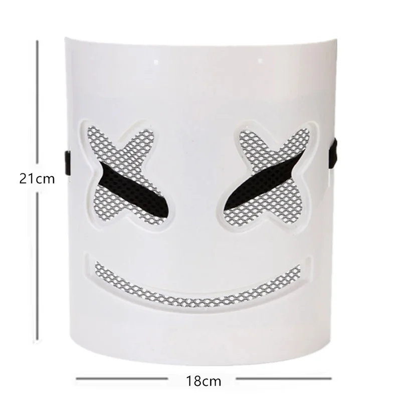Электрический слог DJ Marshmello Косплей пластиковая маска Костюм для взрослых на Хэллоуин и для косплея маска ночной клуб Вечеринка бар костюм аксессуары JL34