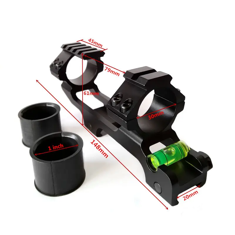 Scope Mount Dual Ring With Spirit Bubble Level Fit 20 Mm