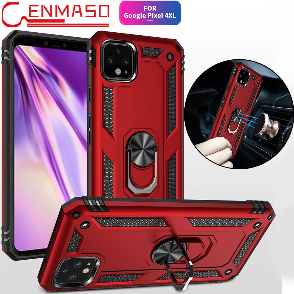 

Shockproof Case for Google Pixel 4XL 4 3A XL 3AXL Armor Case for Google Pixel 4 XL 3AXL MAgnetic Car Holder Ring Back Full Case