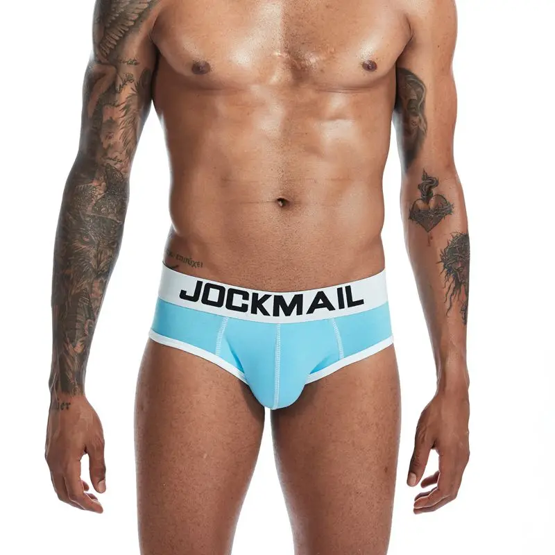 Jockmail 2020 New Shorts Sexy Men Underwear Men Briefs Cotton Underpants Gay Mens briefs Cuecas Men Brief Bikini Man Srting white boxer briefs