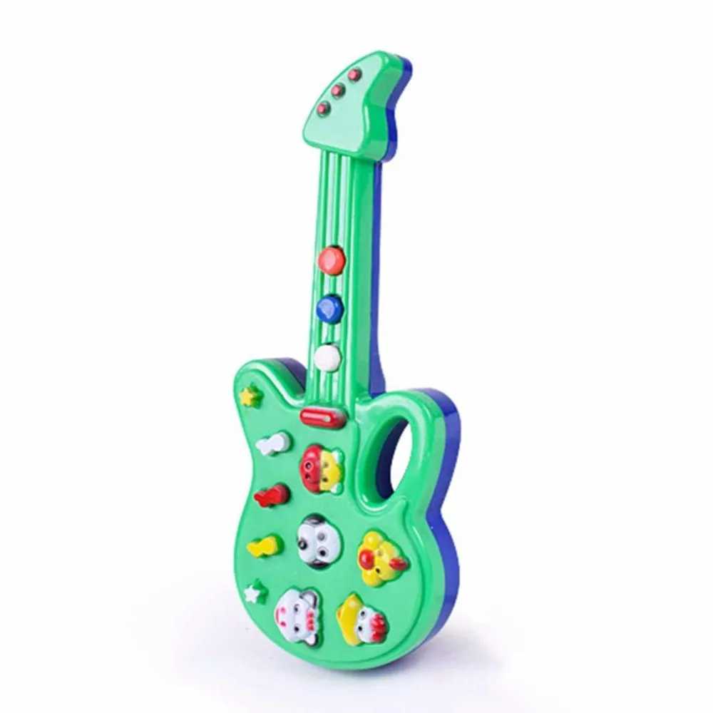 YKS игрушка музыкальная электрогитары игрушки для детей Детские потешки музыкальное моделирование пластиковая гитара для детей лучший подарок случайный цвет