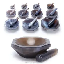 1 Conjunto de 30mm a 130mm Uso de laboratorio cornalina mortero y mortero de primer grado puro y natural de mortero con mazo