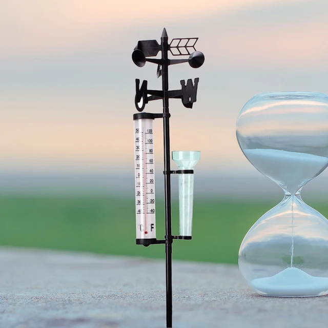 1 Darabos Időjárási Állomás Kiváló Minőségű, Könnyen Összeállítható Gyakorlati Pontos Széliránymérő A Kültéri Kerti Udvarra - Image 3