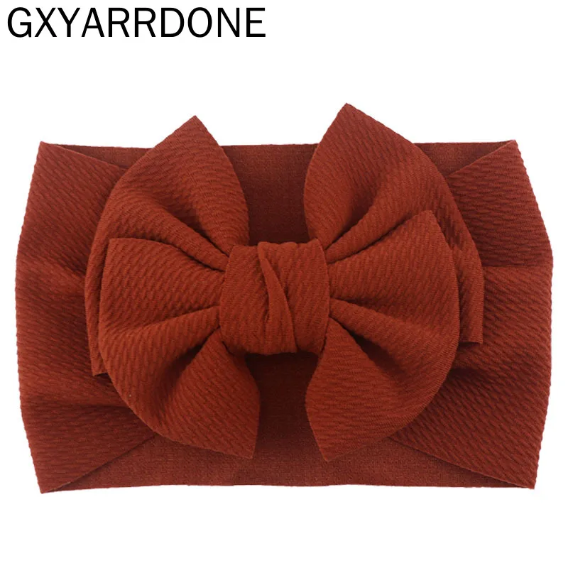 

1pcs 2019 Christmas Baby Headbands Bowknot Large Haar Bows Bebe Fill Turban Double Bow Headwrap Baby Girl Knotted Headbands