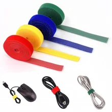 

Color Velcros Self Adhesive Fastener Tape 5 Meters Strong Hooks Loops Cable for Reusable Tape Cable Organizer Protector HOLDER