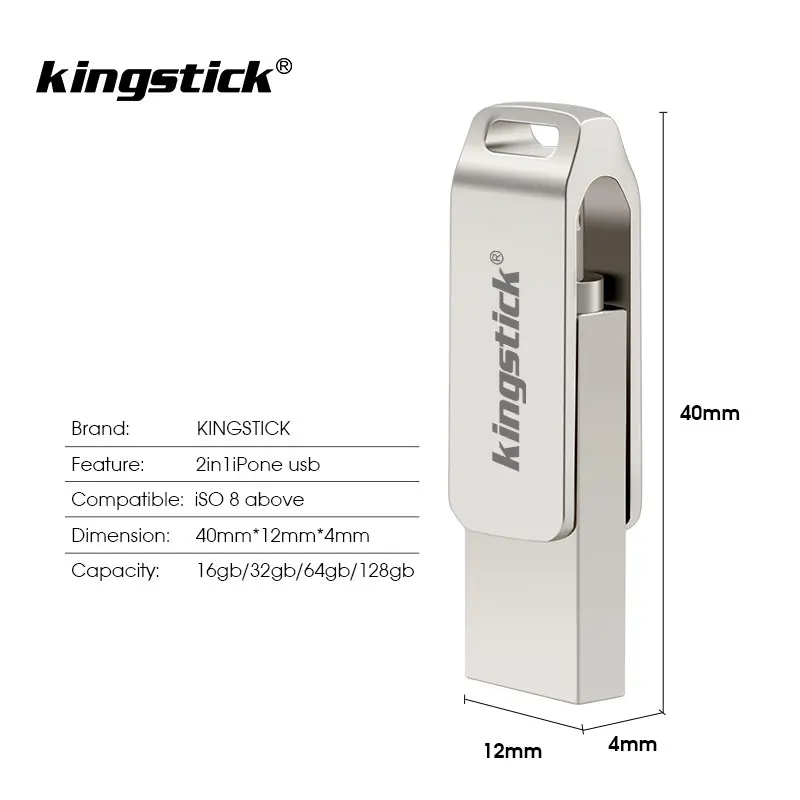 Usb флеш-накопитель для iPhone 6/6s/6plus/7/7plus/8/X Usb/Otg/Lightning 2 в 1 флеш-накопитель для iOS внешних устройств хранения