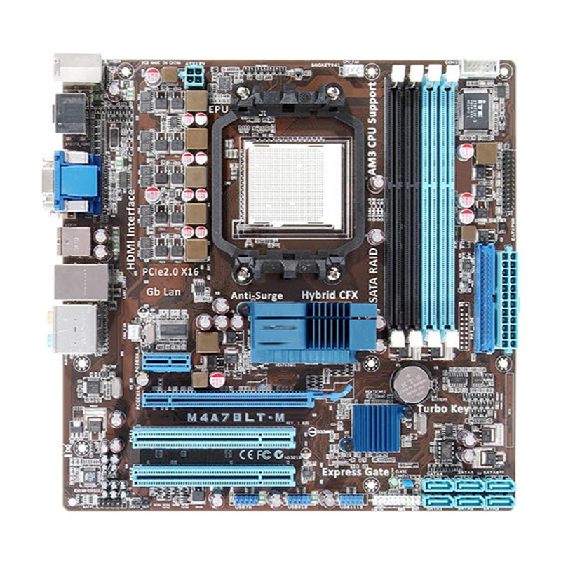 

For ASUS M4A78LT-M Desktop motherboard AMD 760G/780L Socket AM3/AM3+ uATX DDR3 16GB SATA2.0 USB2.0 100% test intact