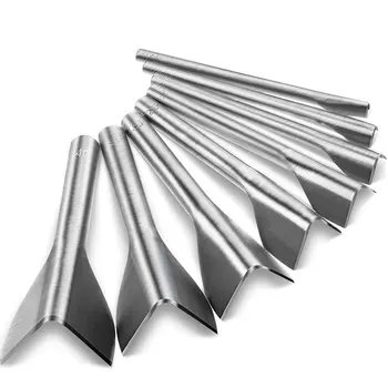 

8 Pieces V Shape Leather Craft Cutting Tools V-Shape Punch Cutter Tools for Belts and Straps with 8 Size (5-40 mm)