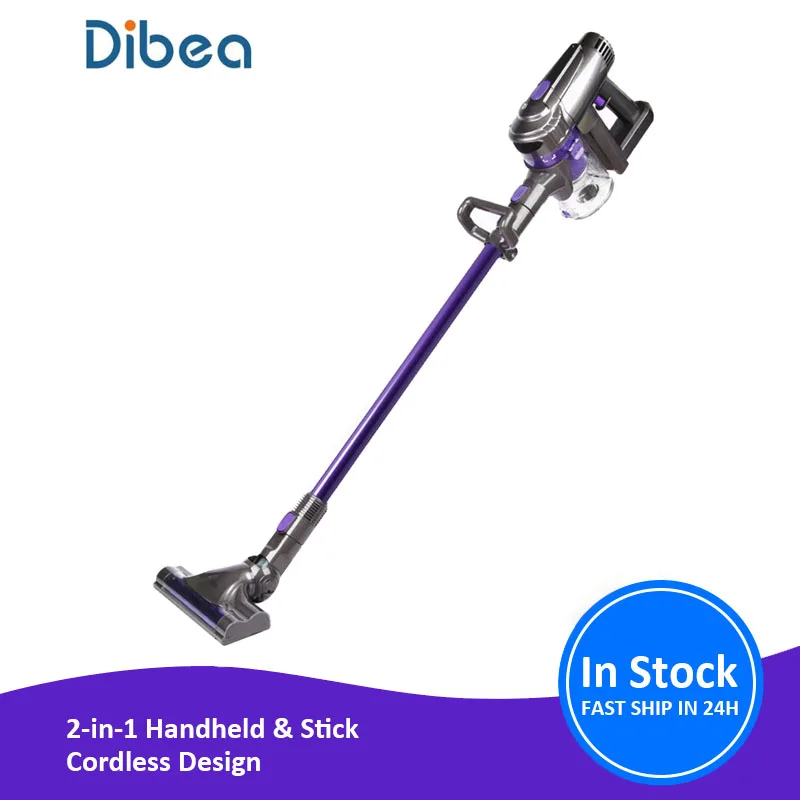 Dibea F6 2 в 1 мощный Беспроводной вертикальный пылесос с чистящей тканью для очистки