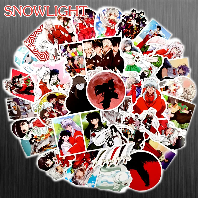 10/50Pcs/set Inuyasha Cartoon Waterproof Graffiti Stickers For Motorcycle Snowboard Luggage Scrapbook Laptop Skateboard DIY TOY