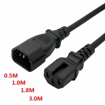 

IEC 320 C14 To C15 PDU UPS Male To Female Power Cord 0.5m/1.5m/2m Extension Cable 3G1.5 Durable Copper Line