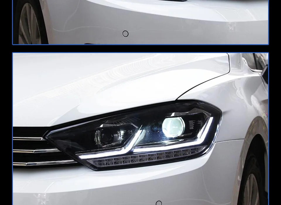 Фары для VM спортивный фургон Golf- DRL дневные ходовые огни головная лампа светодиодный Биксеноновая лампа Противотуманные фары, аксессуары для автомобиля