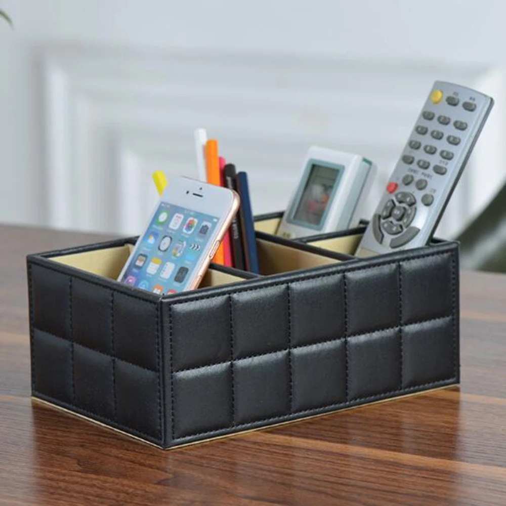 Desktop Storage Box Stationery Organizer Stationery Storage Box Desktop Storage Kit Desk Organizer 4 Compartments Pencil Remote Control Mobile Phone Business Cards Stapler Cosmetics Holder Storage Box Organizer desktop storage box,stationery organizer,stationery storage box,desktop storage kit