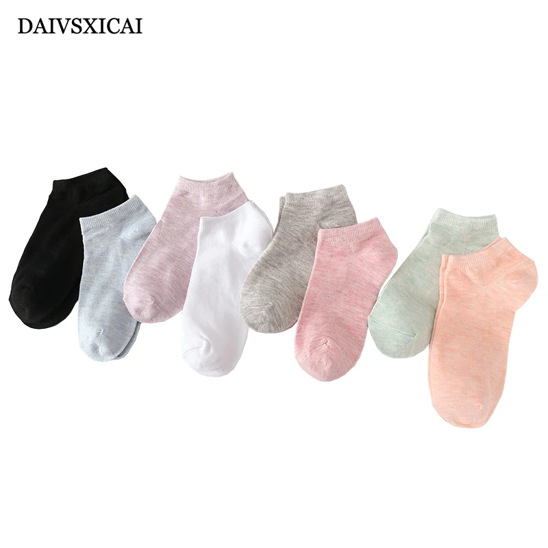 5 пара/лот = 10 шт.; яркие цвета; женские модные носки; невидимые однотонные Хлопковые женские короткие носки с закрытым носком