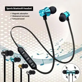 

Magnetic Wireless Bluetooth Earphone Stereo Sports Waterproof Earbuds Wireless in-ear Headset with Mic For IPhone 7 Samsung