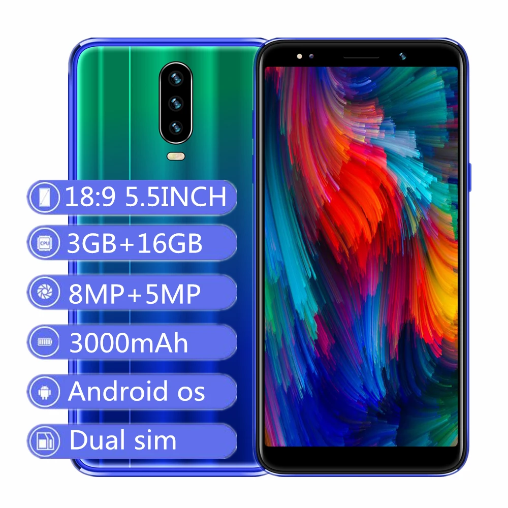 

Smartphones 4G RAM 64G ROM Android Mobile Phones 13MP+5MP Camera 720P Screen Quad Core MTK Smart CellPhones Unlocked
