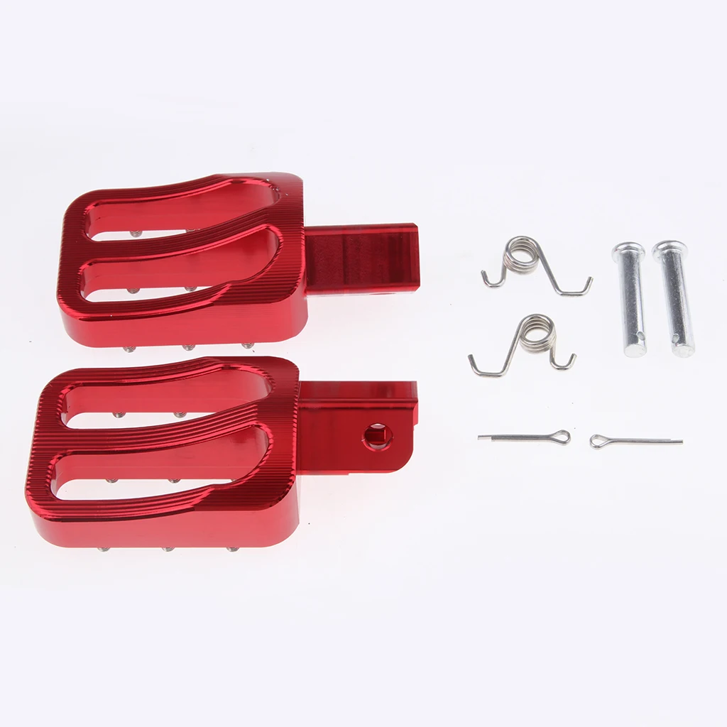 2pcs CNC Racing Footpegs Foot Pegs For Pit Bike XR50 CRF50 XR SDG SSR Red