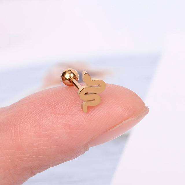 Stainless Steel Mini Stud Earrings Butterfly Snake Stars Helix Cartilage Tragus Labret Lobe Ear Piercing Jewelry