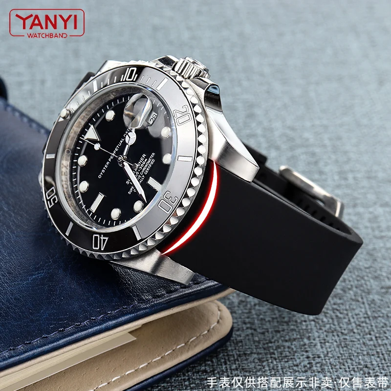 Uhrengummiarmband Mit Gebogenem En Für SKX007 SRPD 22 Mm Silikon-Schnellverschluss-Armband In Blau/Grün/Orange/Rot