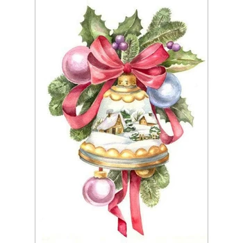 

DIY Full Drill Diamond Painting Christmas Bell House Ball Gift Cross Stitch Craft Kit