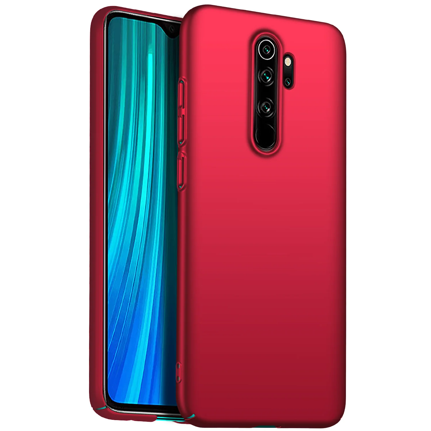 Для Xiaomi Redmi Note 8 Pro Чехол Высококачественный жесткий ПК Тонкий матовый защитный чехол для Xiaomi Redmi Note 8 8pro note8 - Цвет: Smooth red