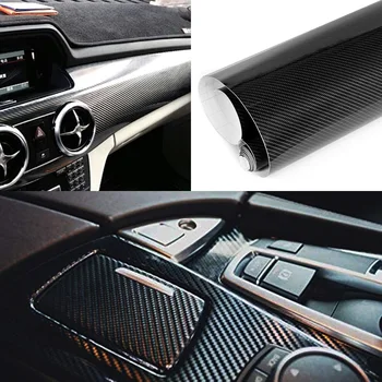 

200cmX30cm High glossy 5D Carbon Fiber Sticker Wrap Film Motorcycle Car Vinyl Accessories Waterproof Automobiles Decoration