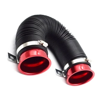 

Kit Air Intake Hose Washable W/ mounting Clamps 360 degrees Universal Red