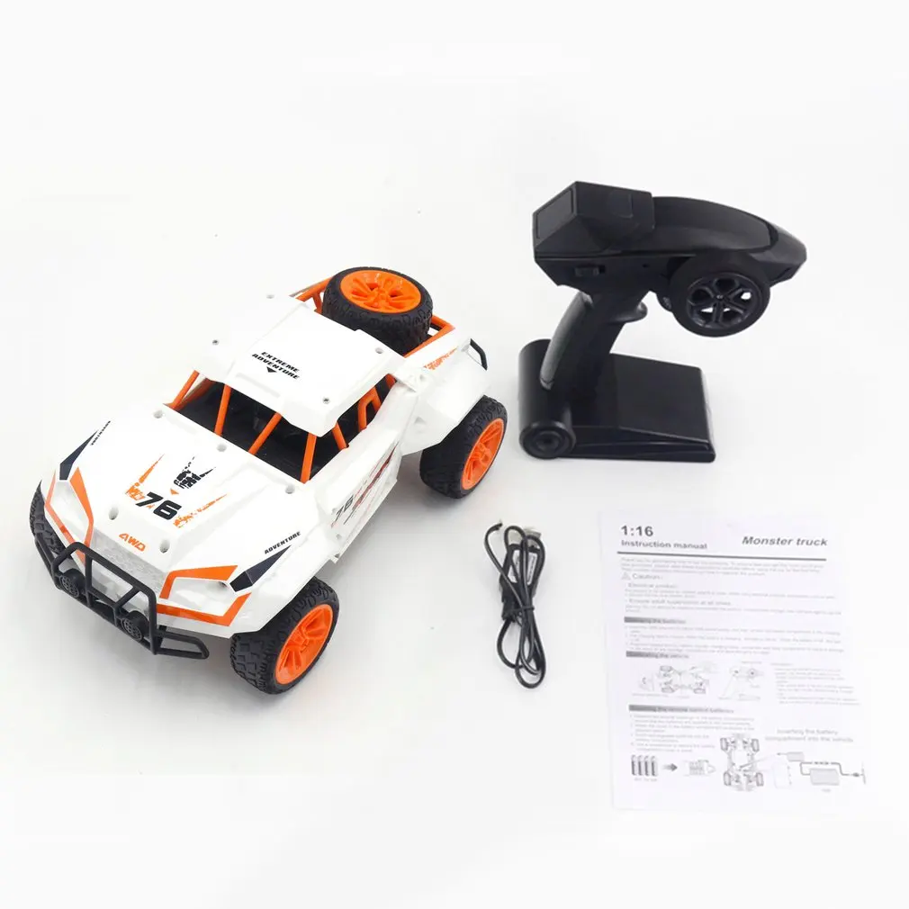 K-01 скоростные гоночные автомобили RC Big Foot Car 2,4G пульт дистанционного управления внедорожный гусеничный автомобиль модель RTR игрушка - Цвет: Белый
