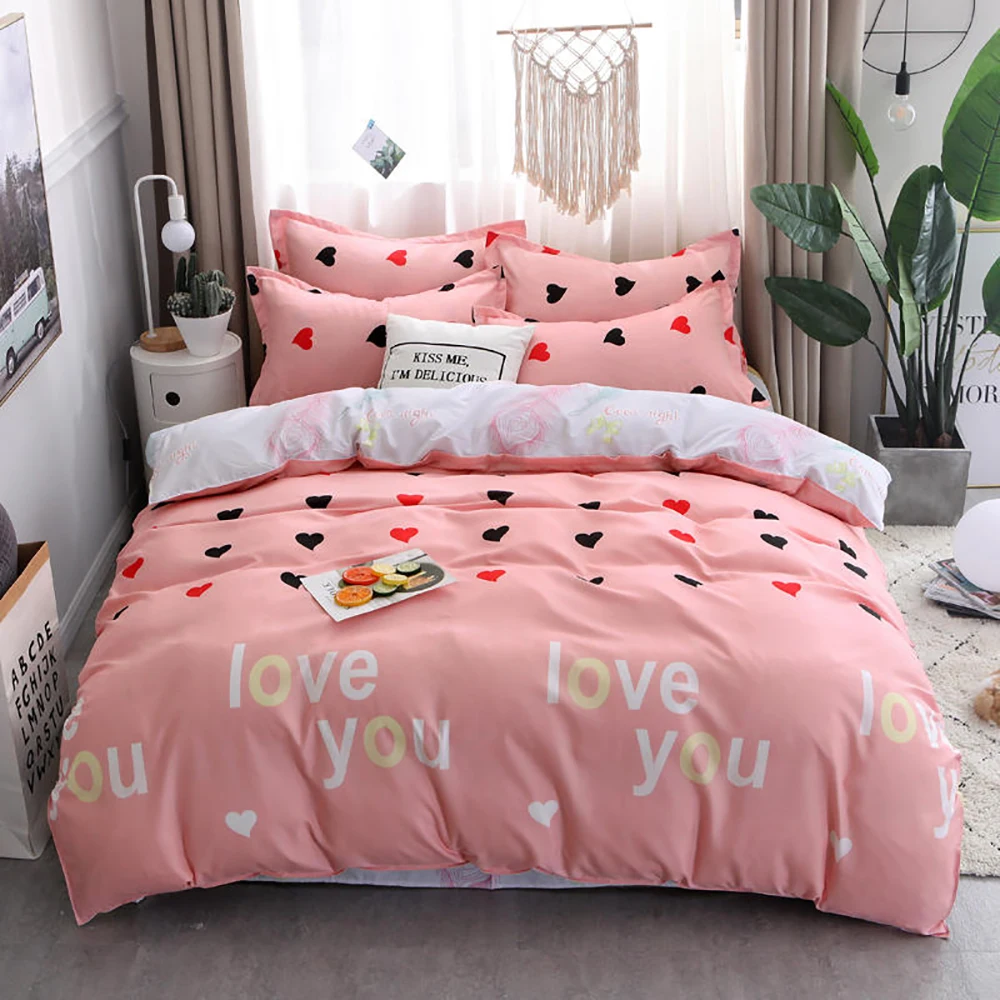 Silver Bedding Set Thumпостельные принадлежности с воздушным шаром, набор постельного белья King, милый креативный розовый пододеяльник, для девочек, королева, полный, двойной, одиночный, уникальный дизайн, Комплект постельного белья - Цвет: Silver Bedding Set