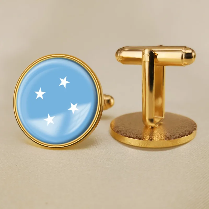 

Micronesia Micronesian Map Flag Cufflinks
