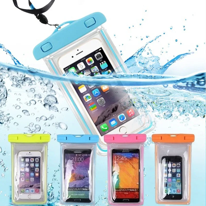 6 Inch Moistureproof Drifting Mobile Phone Bag Diving Swimming Luminous Universal Case with Neck Strap | Мобильные телефоны и