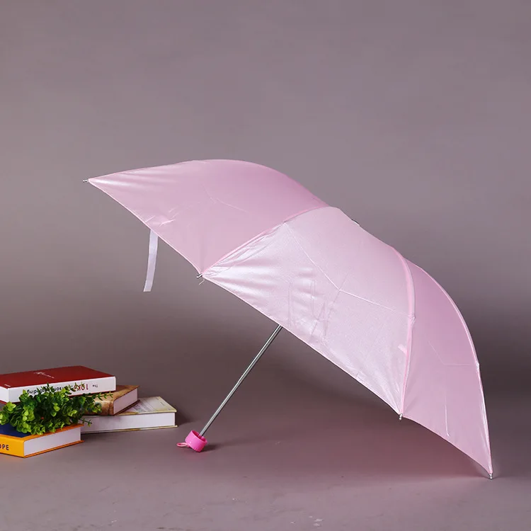 

Manufacturers Wholesale Three Fold Collapsable Pole All-Weather Umbrella zhu guang bu Umbrella Customizable Parasol Customizable